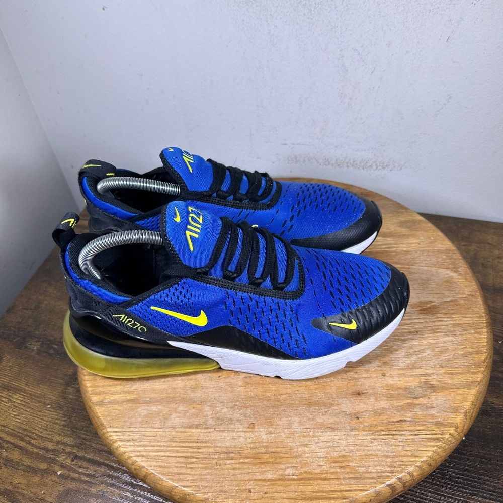 Nike Air Max 270 Racer Blue Black Yellow BV2517-400 Mens Size 8 Sneakers